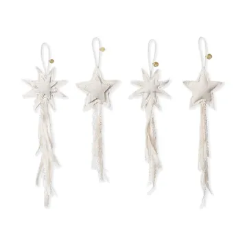 Vela Star Ornaments juletræspynt 4 dele - Natural - Ferm Living