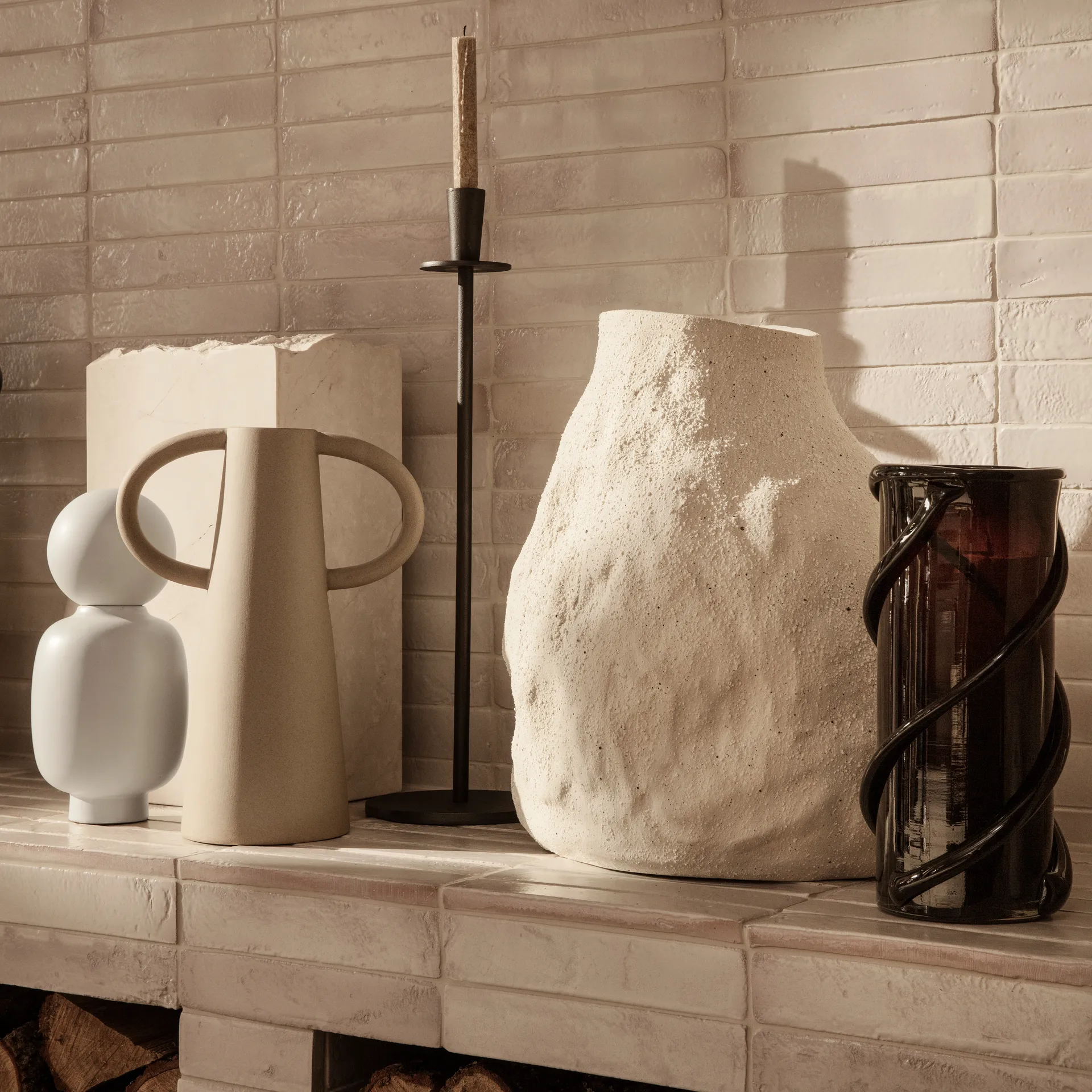 Vulca vase offwhite, Large 45 cm Ferm Living