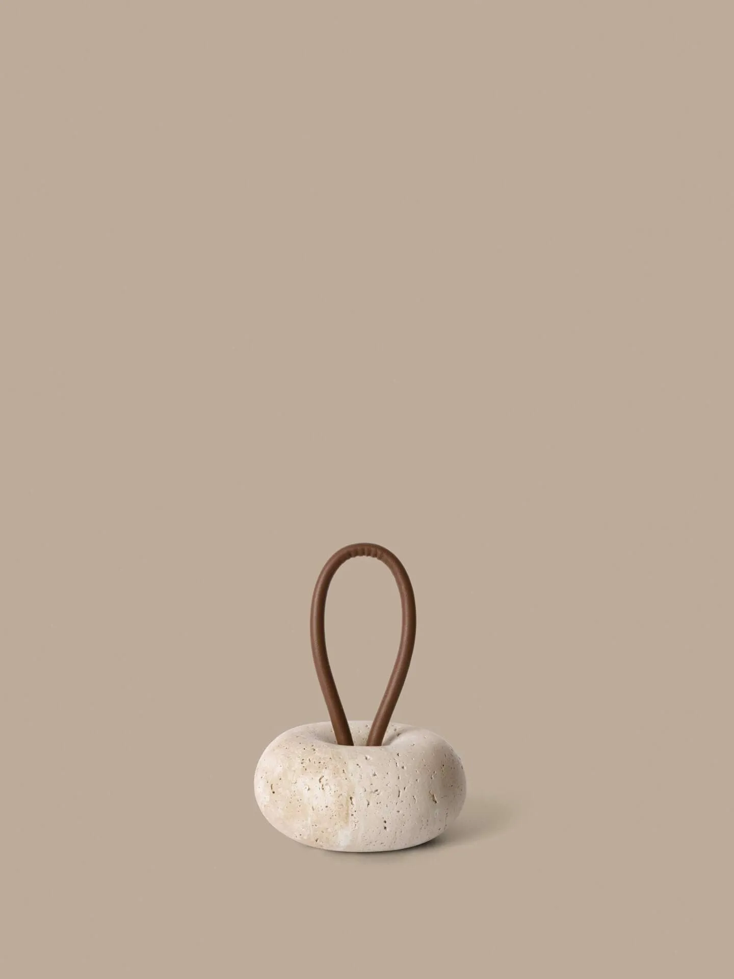 Wa dørstop, Travertine, Ø14 cm Ferm Living