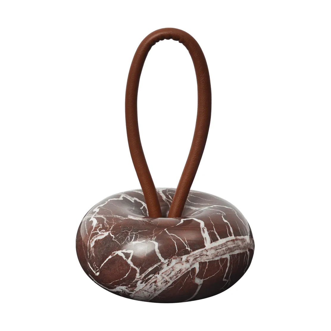 Wa dørstopper, Rosso Levanto marmor, Ø14 cm Ferm Living