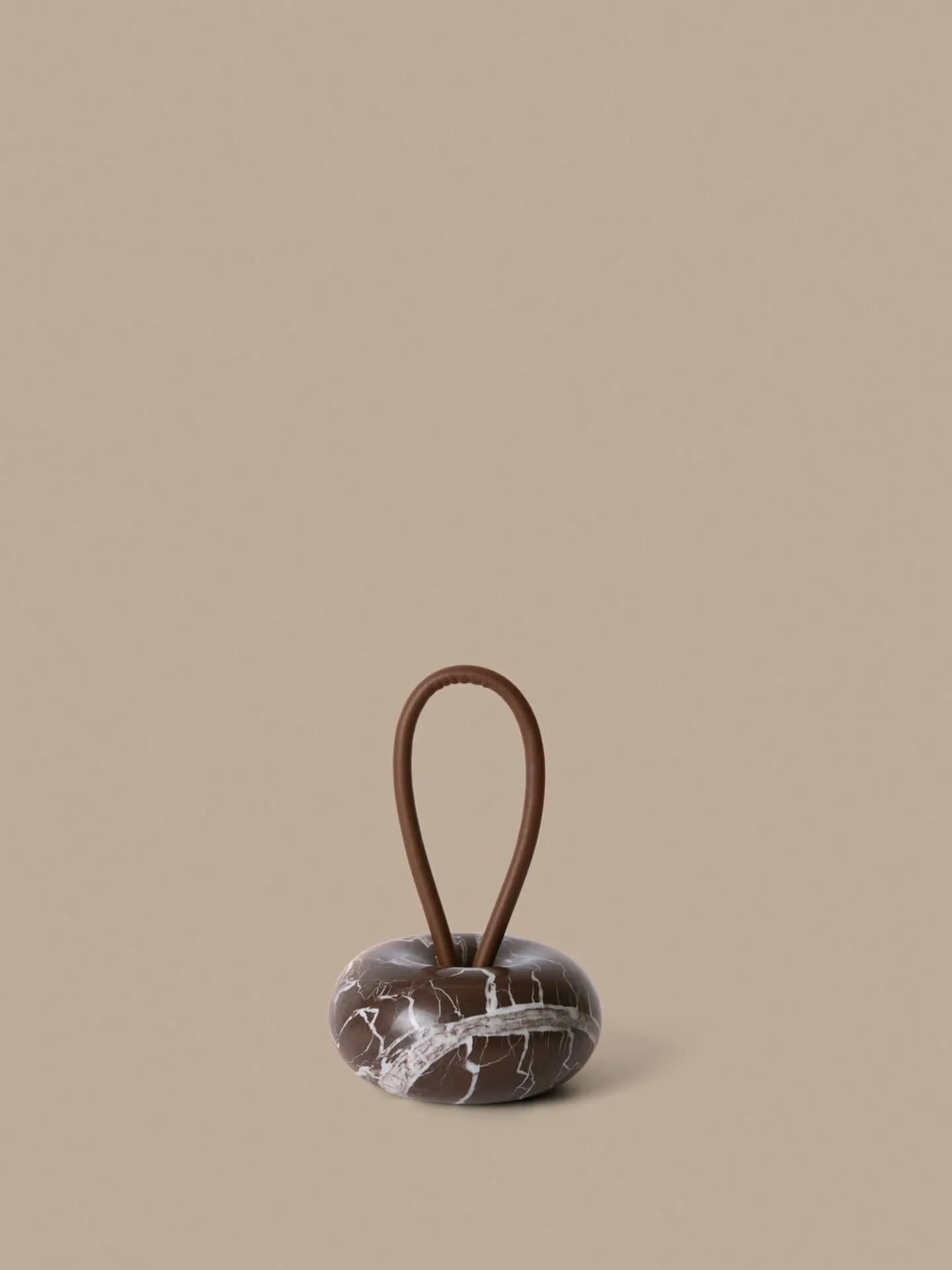 Wa dørstopper, Rosso Levanto marmor, Ø14 cm Ferm Living