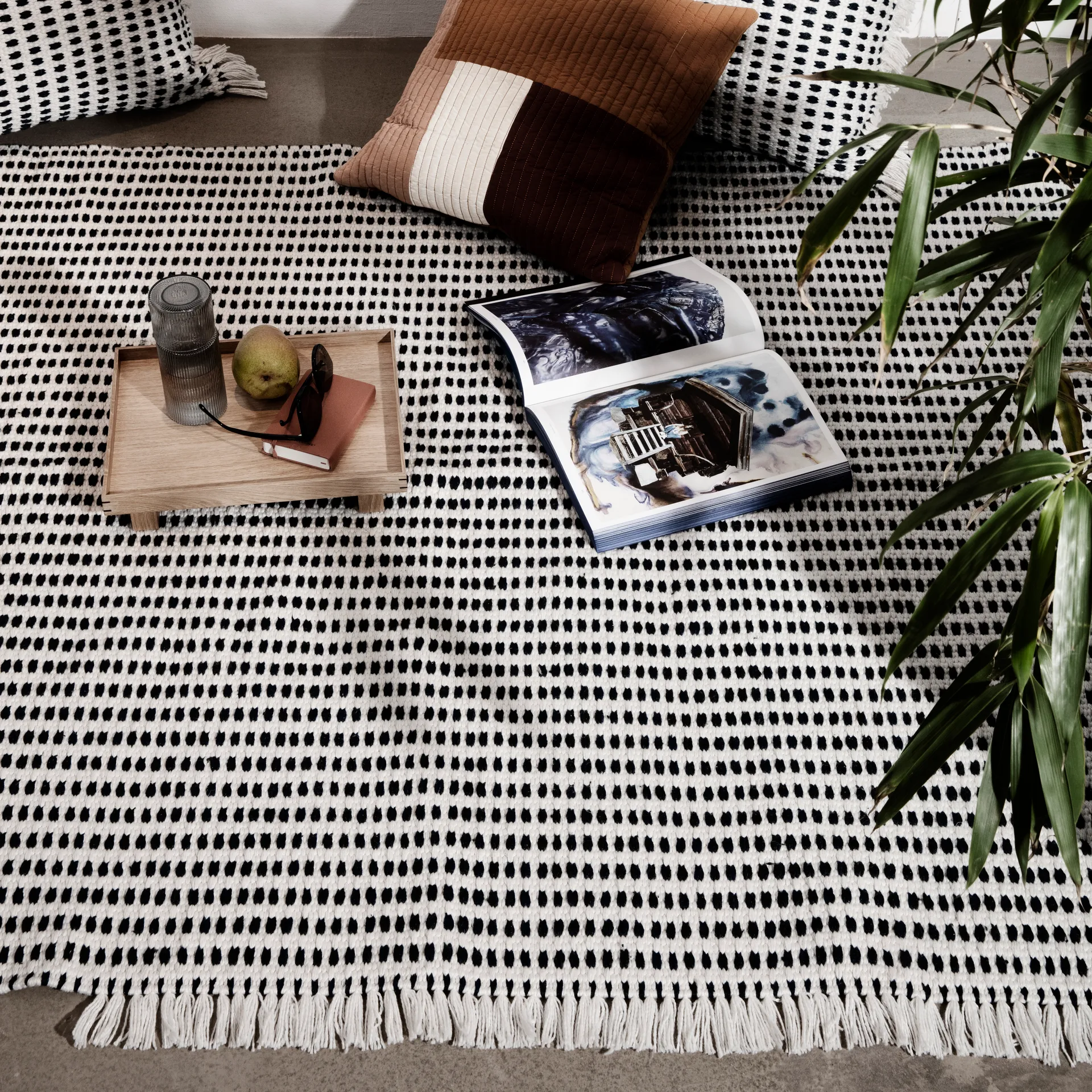 Way Outdoor rug tæppe, Off-white Ferm Living