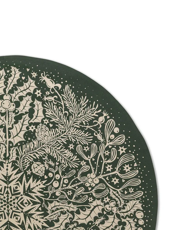 Winter Forest Tree juletræstæppe, Dark green Ferm Living