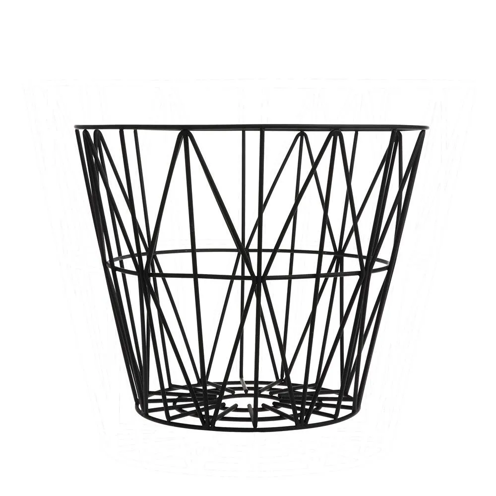 Wire kurv sort, small 40 x 35 cm Ferm Living