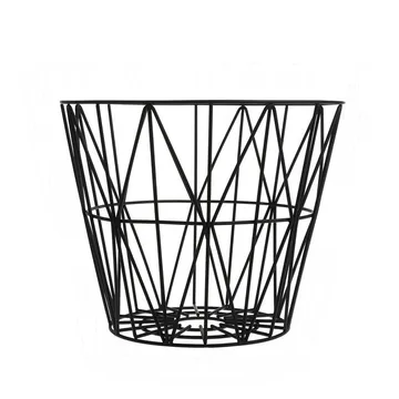 Wire kurv sort - small 40 x 35 cm - Ferm Living