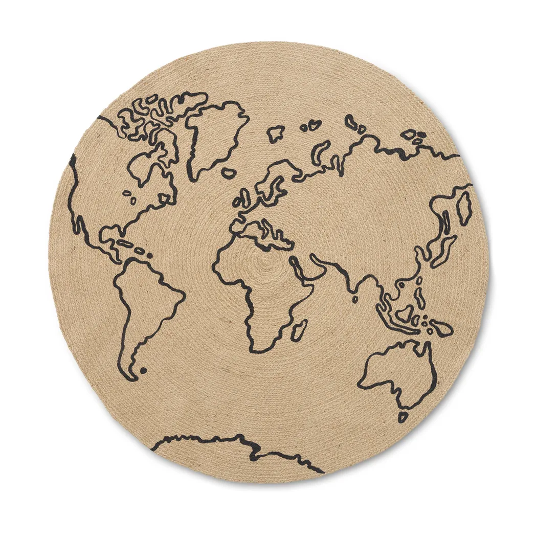 World jutetæppe small, Beige Ferm Living