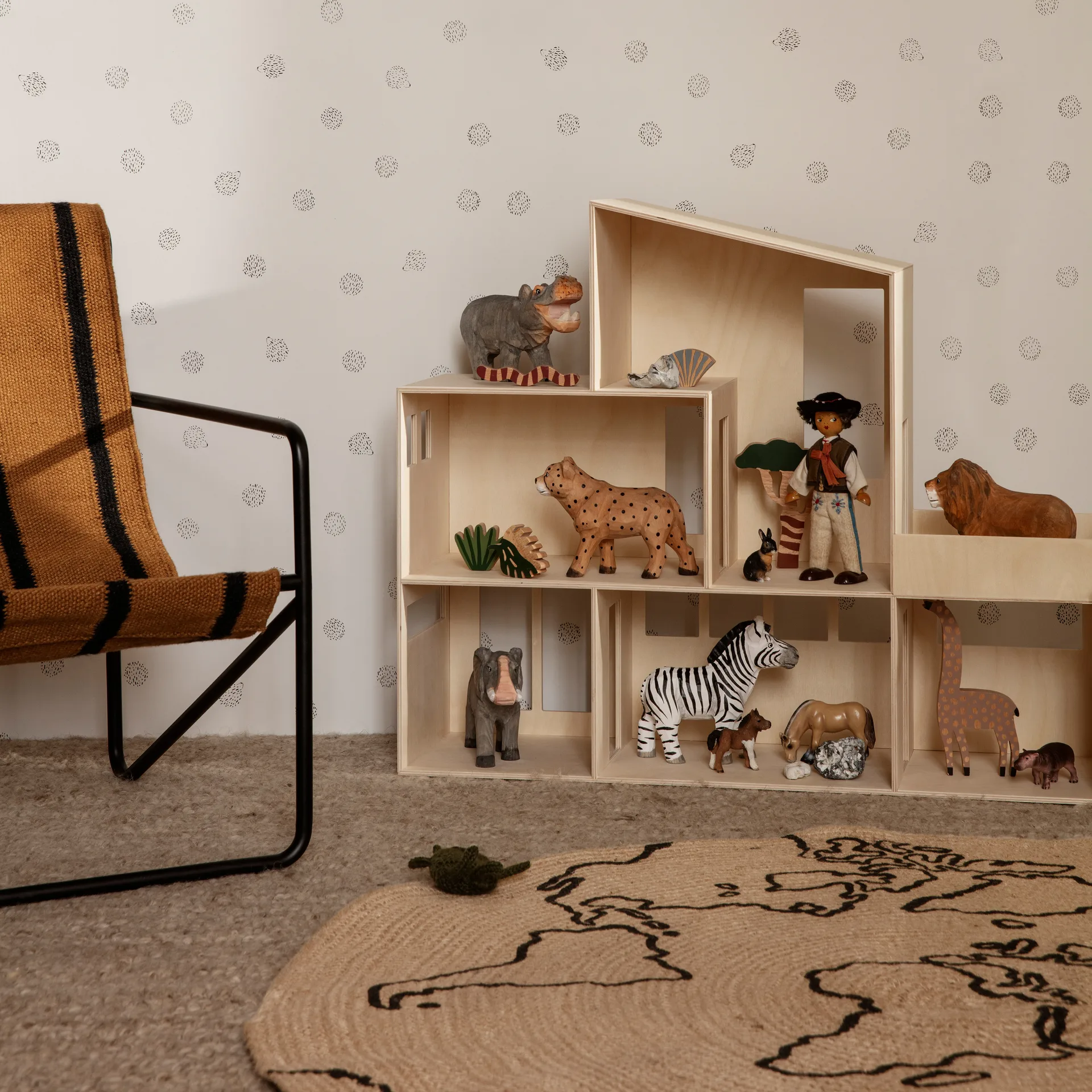 World jutetæppe small, Beige Ferm Living