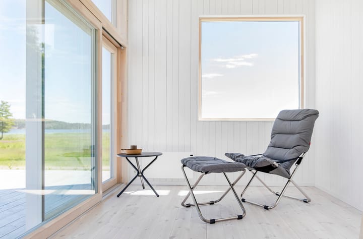Chico Soft skammel, Anthracite-aluminiumstativ Fiam