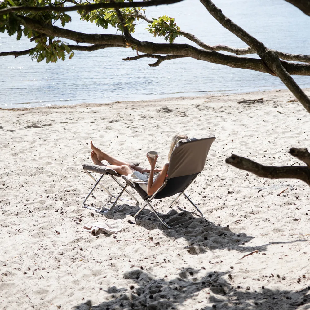 Chico Soft skammel, Orange-aluminiumstativ Fiam