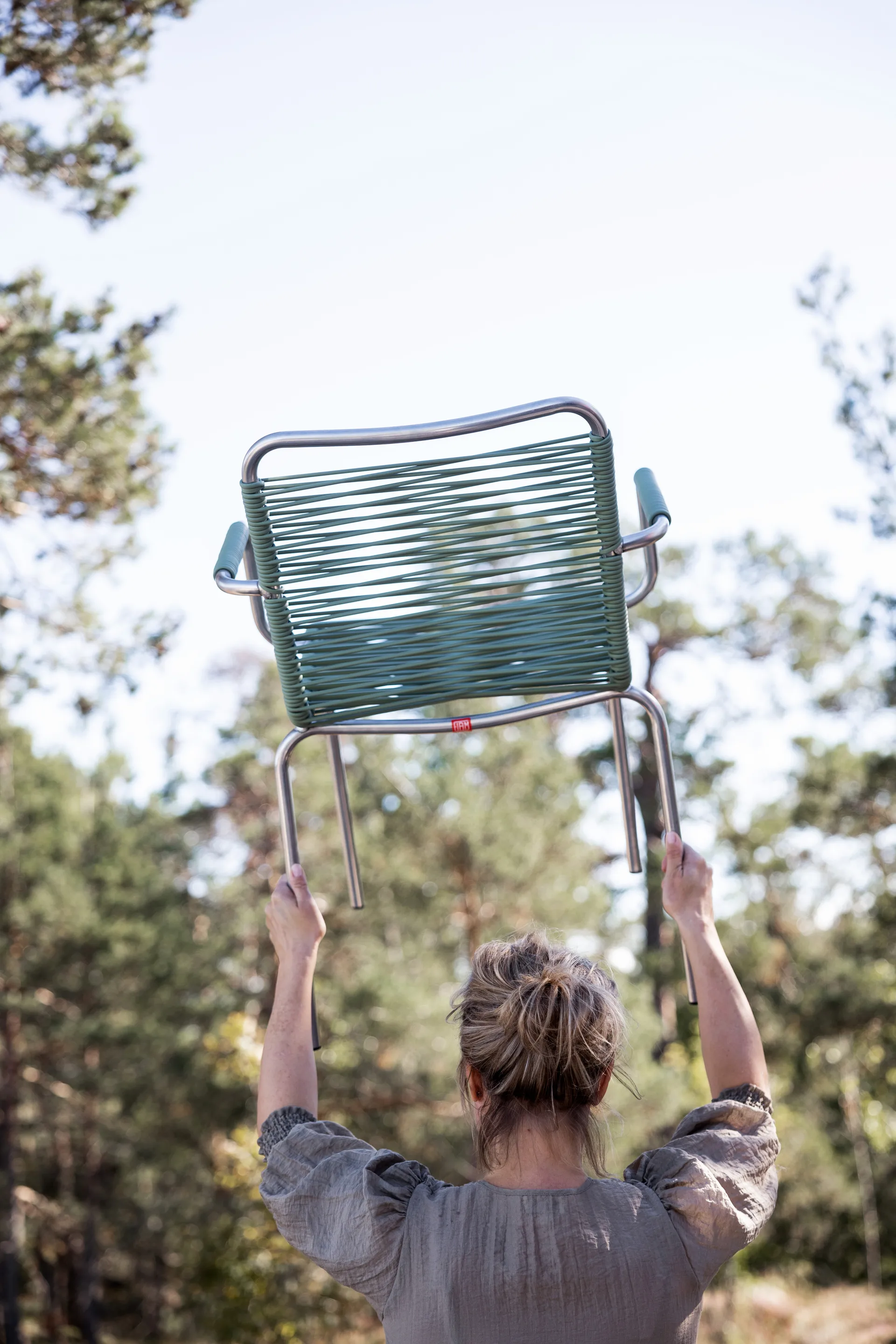 Mya Lounge armstol, Sage green Fiam