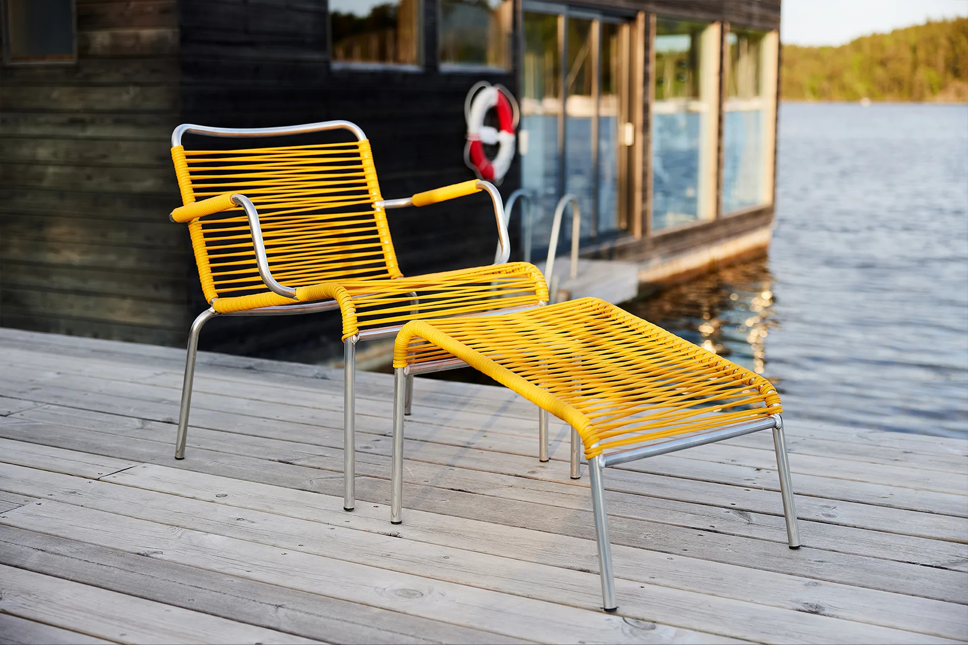 Mya Lounge armstol, Yellow Fiam