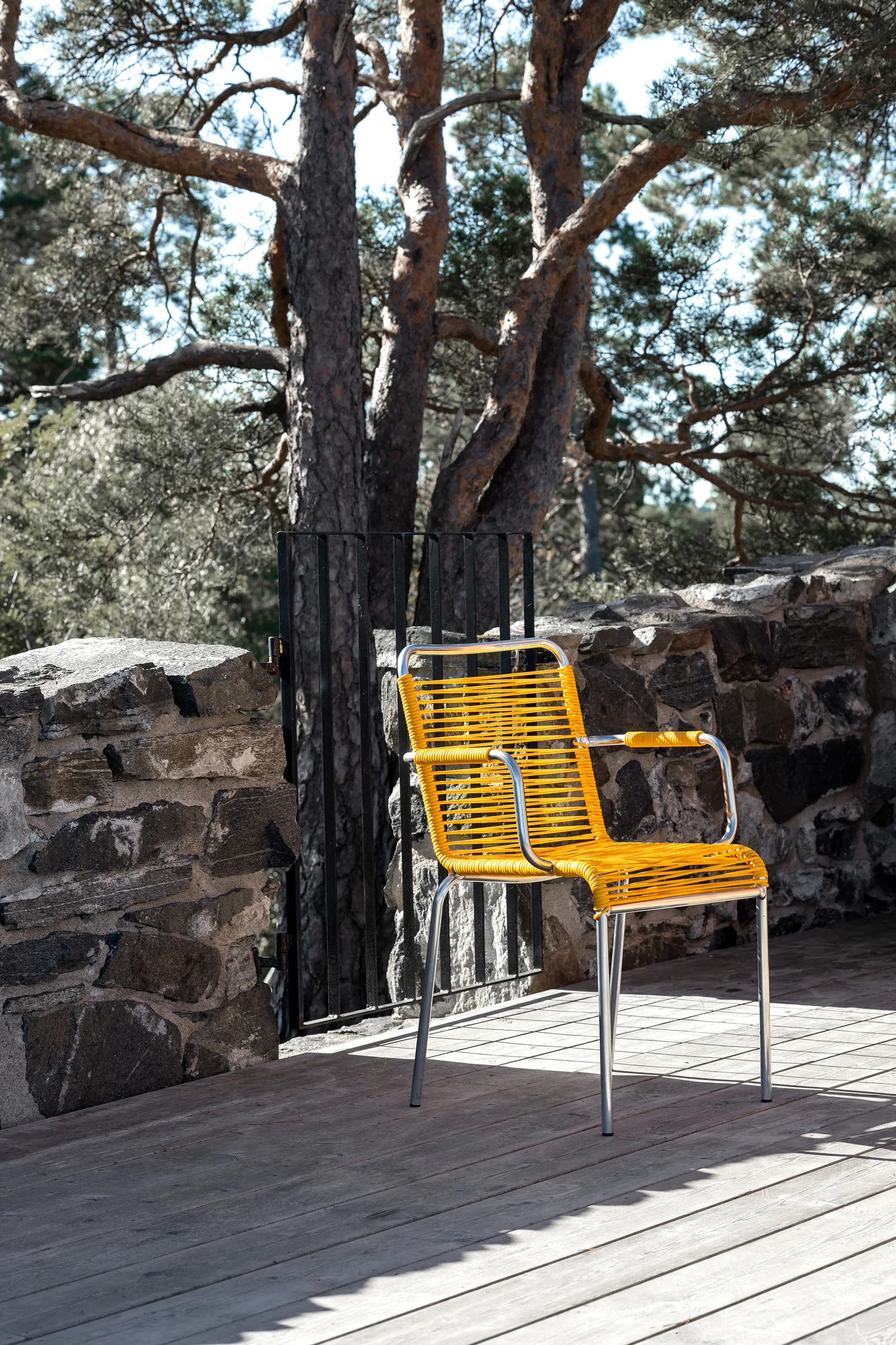 Mya stol aluminium, Yellow Fiam