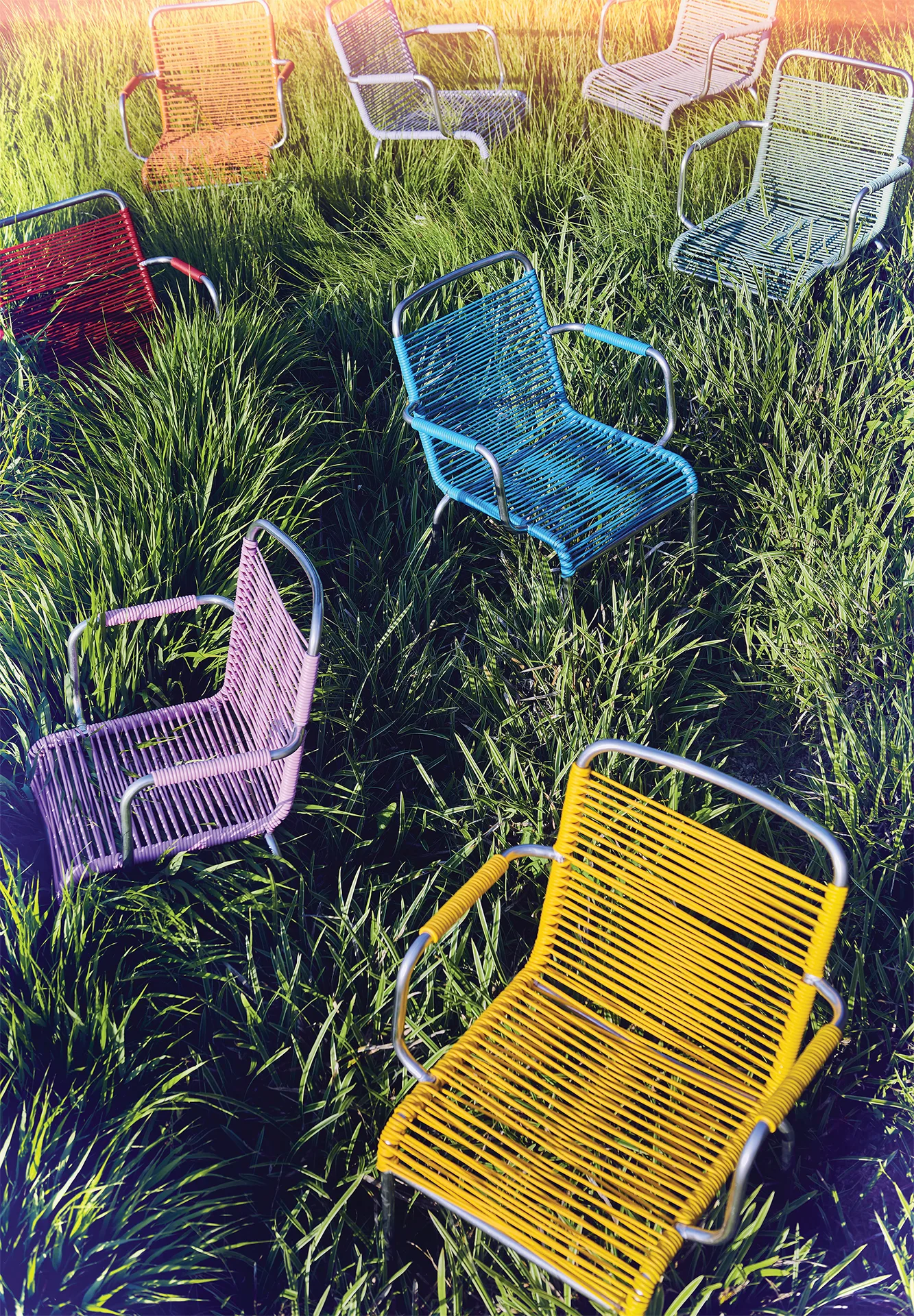 Mya stol aluminium, Yellow Fiam