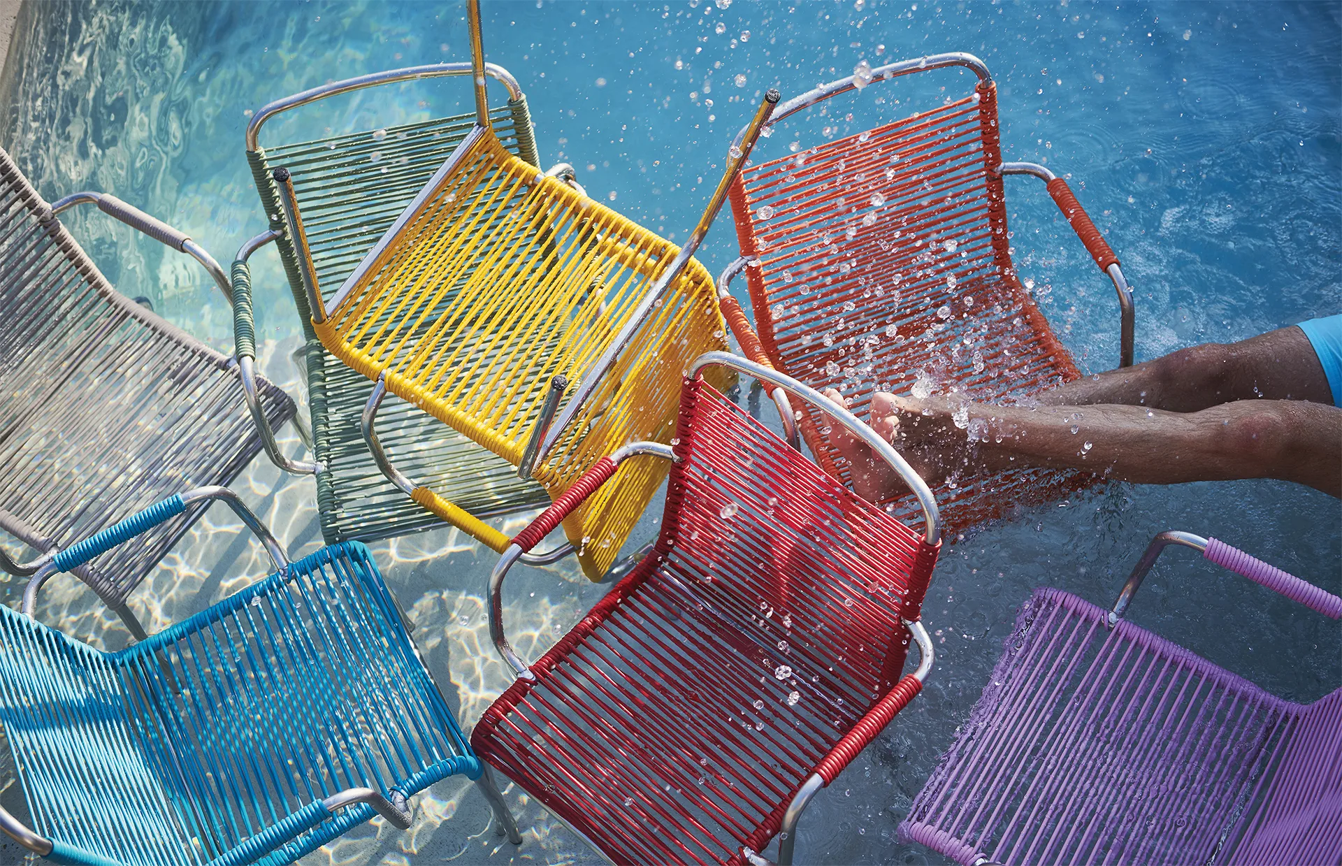 Mya stol aluminium, Yellow Fiam