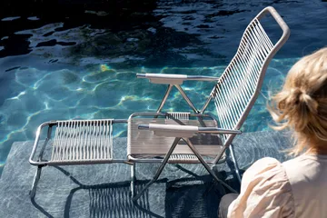 Spaghetti solseng med fodstøtte - Grey - Fiam