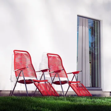 Spaghetti solseng med fodstøtte - Rød - Fiam