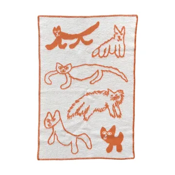 Cats uldplaid - Orange, 65x95 cm - Fine Little Day