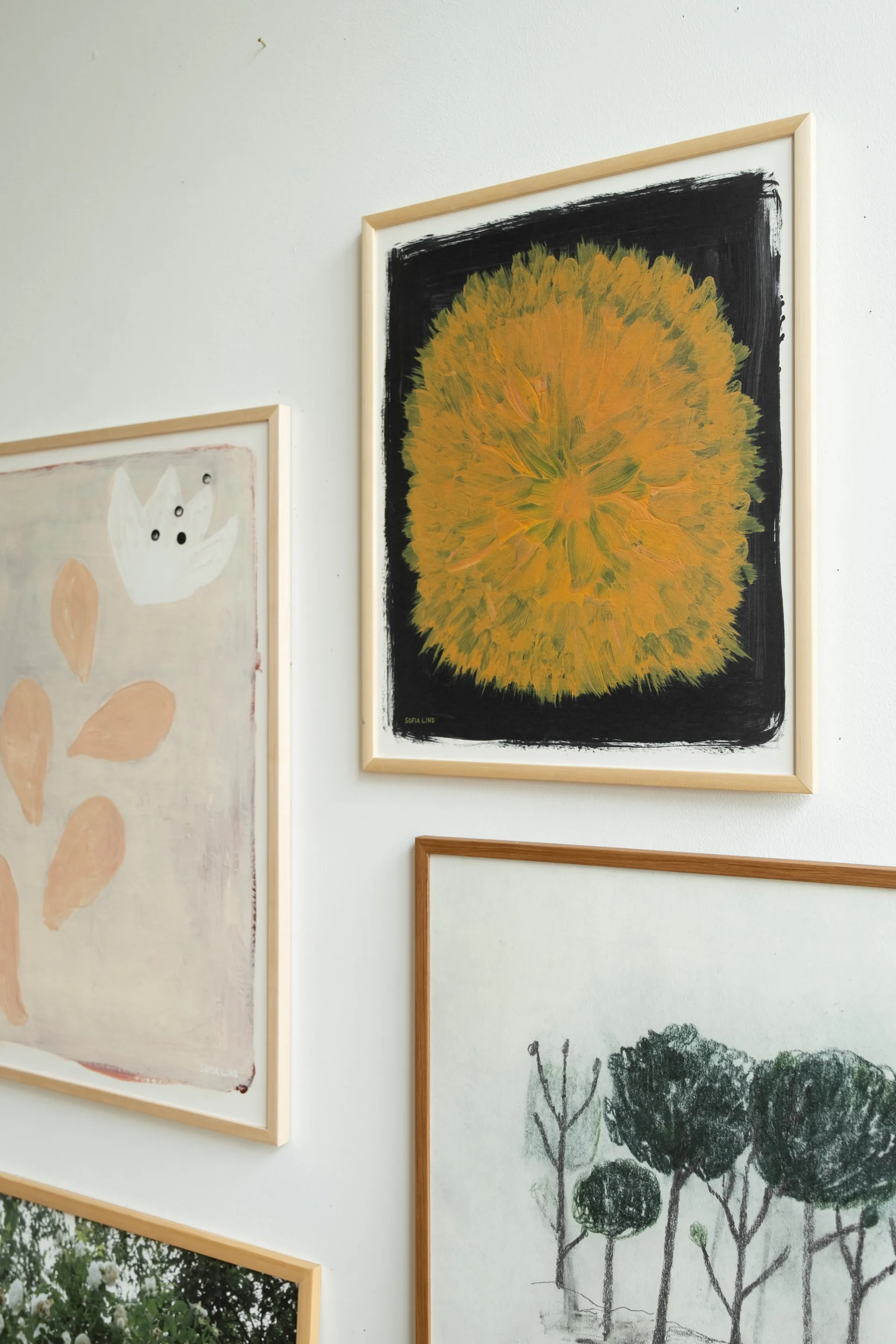 Dandelion plakat 40x50 cm, Gul/Sort Fine Little Day