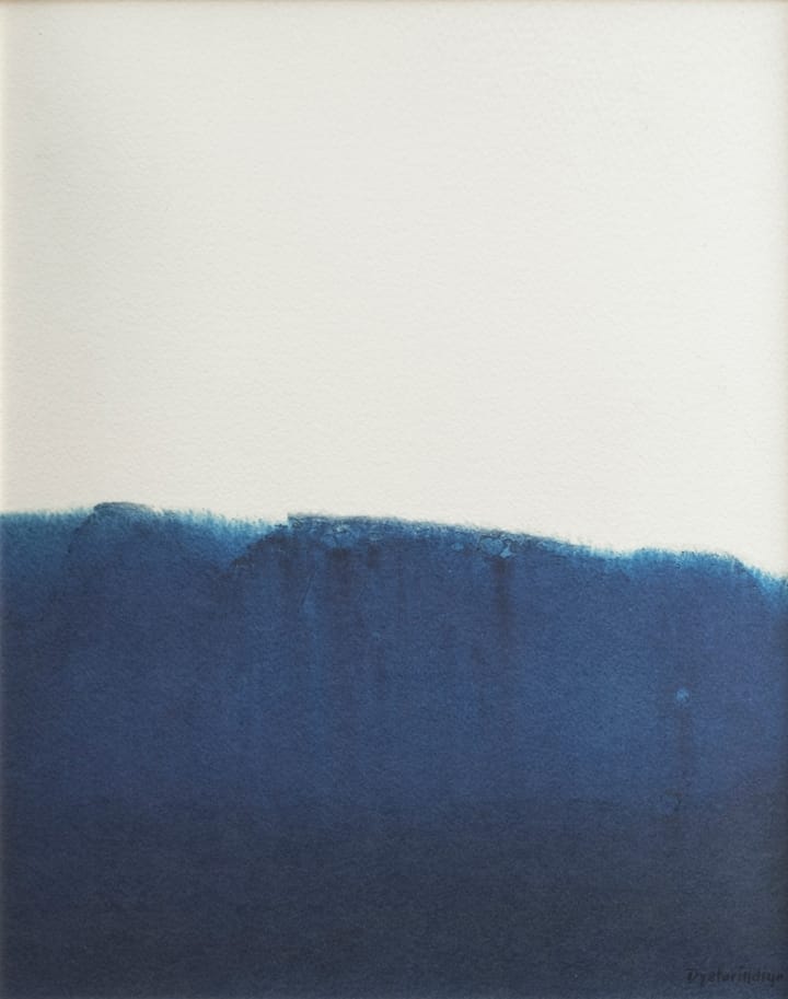 Dyeforindigo ocean 1 plakat 40x50 cm
 - Blå/Hvid - Fine Little Day