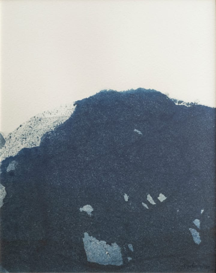 Dyeforindigo ocean 2 plakat 40x50 cm - Blå/Hvid - Fine Little Day