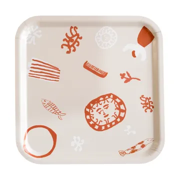 Figures bakke 32x32 cm - White-Red - Fine Little Day