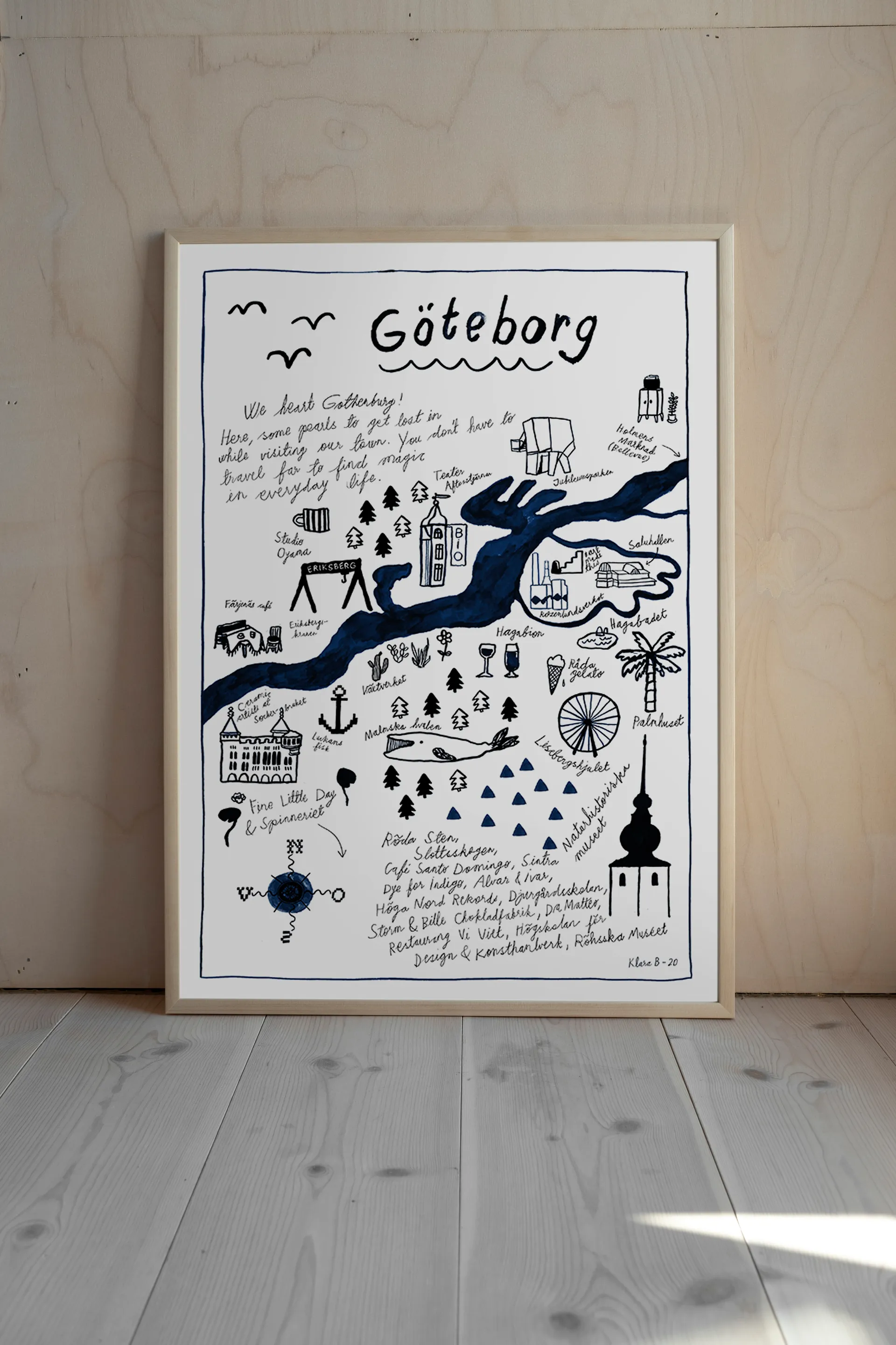 Göteborg plakat, 50x70 cm Fine Little Day