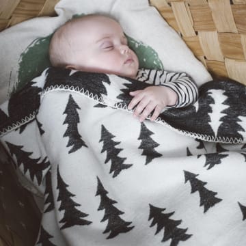 Gran børneplaid børstet bomuld - hvid-sort - Fine Little Day