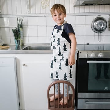 Gran voksbehandlet børneforklæde - Sort/Hvid - Fine Little Day