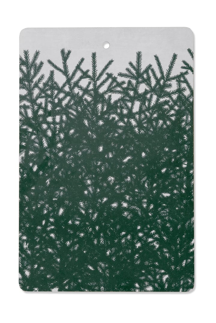 Granris skærebræt 21x31 cm - Hvid/Grøn - Fine Little Day