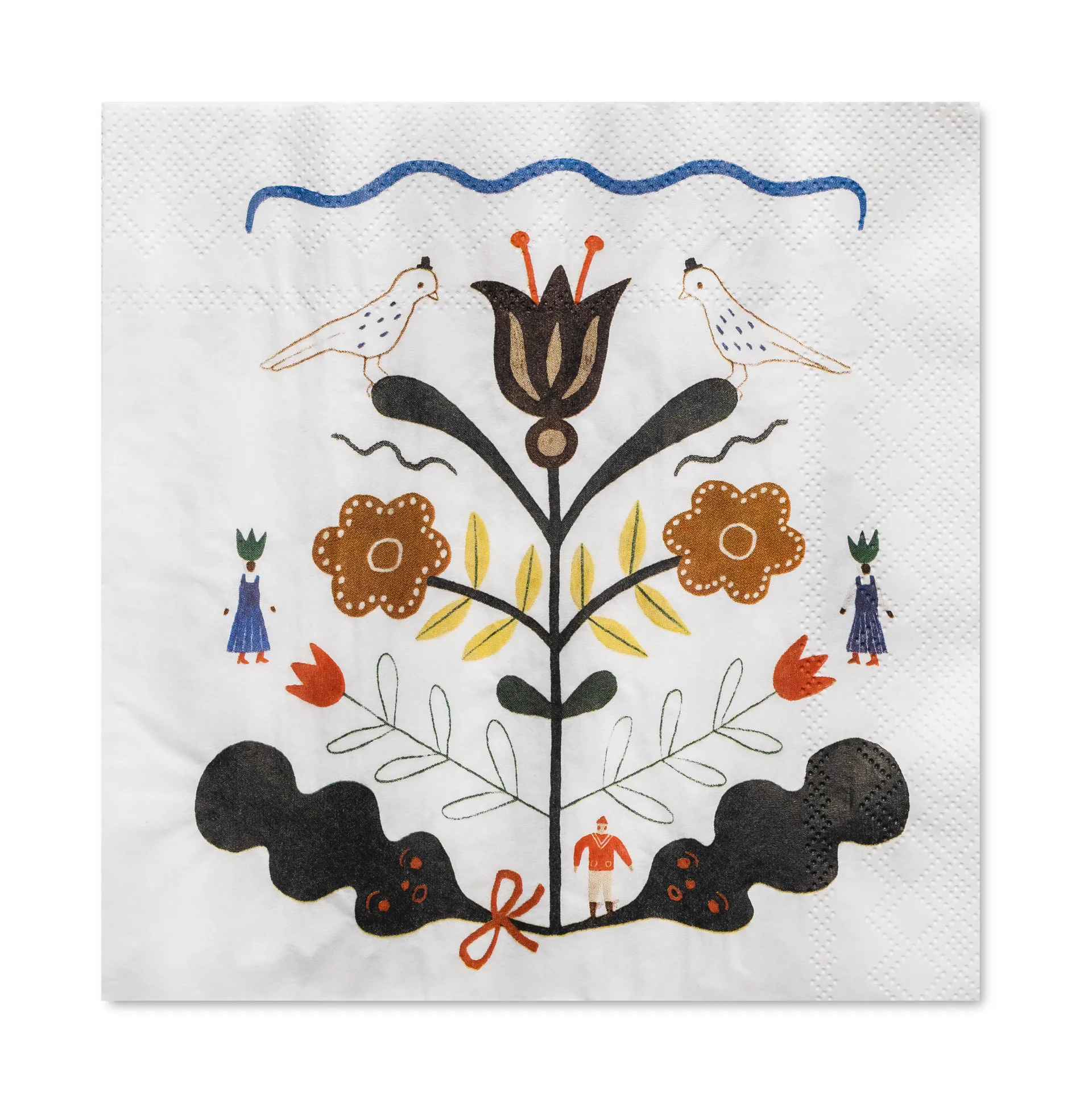 Kurbits servietter 33x33 cm 25-pak, Hvid/Multi Fine Little Day