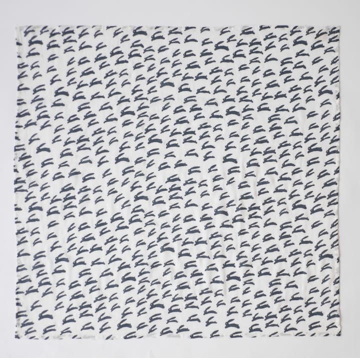 Rabbit muslintæppe 120x120 cm - Hvid/Blå - Fine Little Day