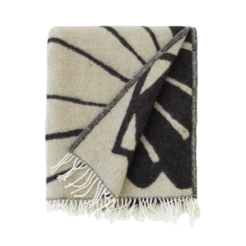 Snäcka plaid 130x190 cm - Coal-Beige - Fine Little Day