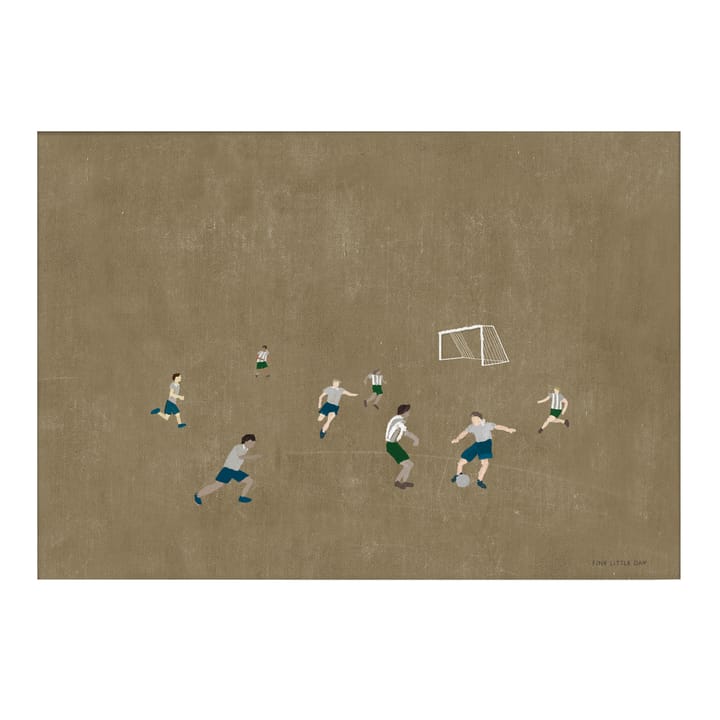 Soccer plakat 50x70 cm - Brun - Fine Little Day