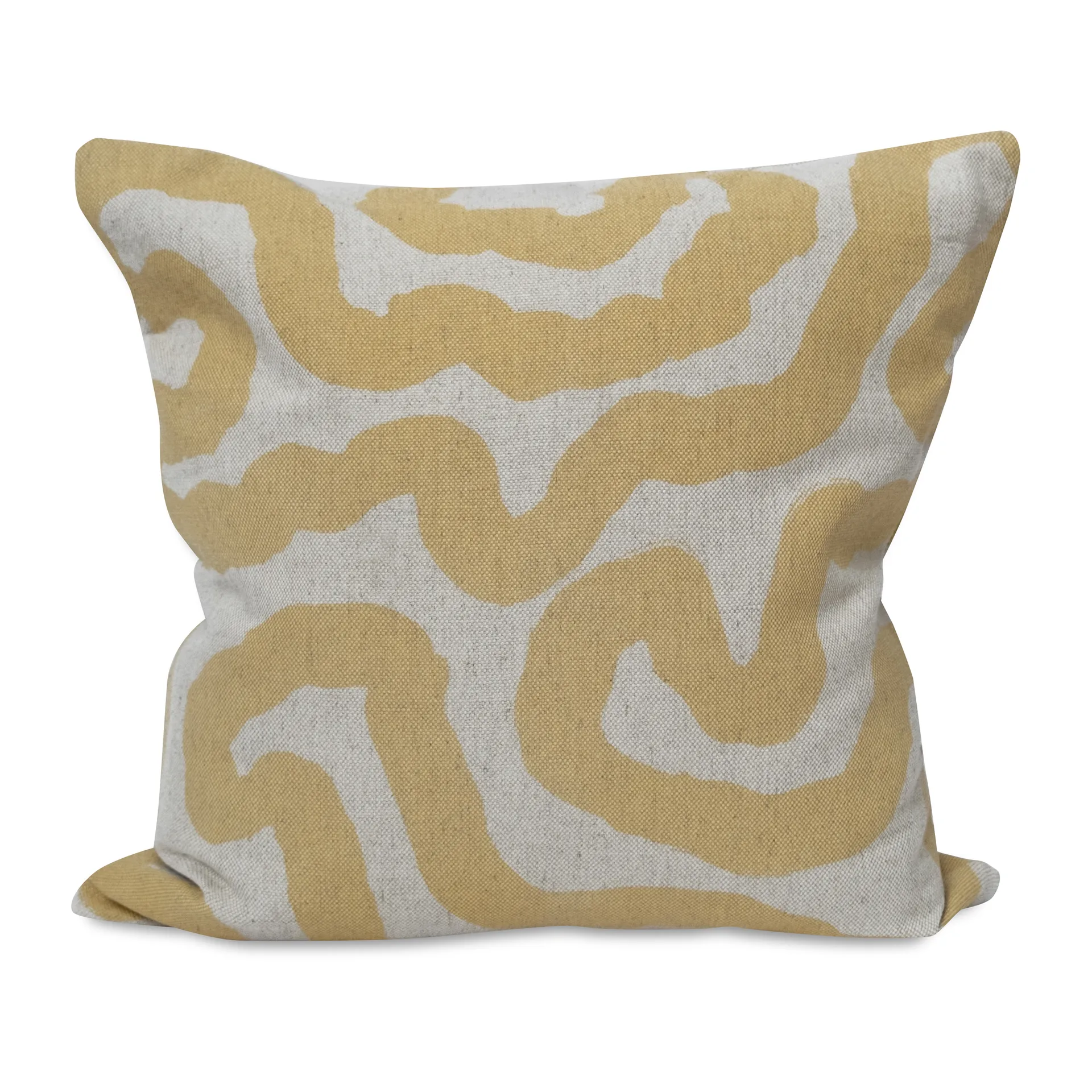 Spår pudebetræk 48x48 cm, Gul Fine Little Day