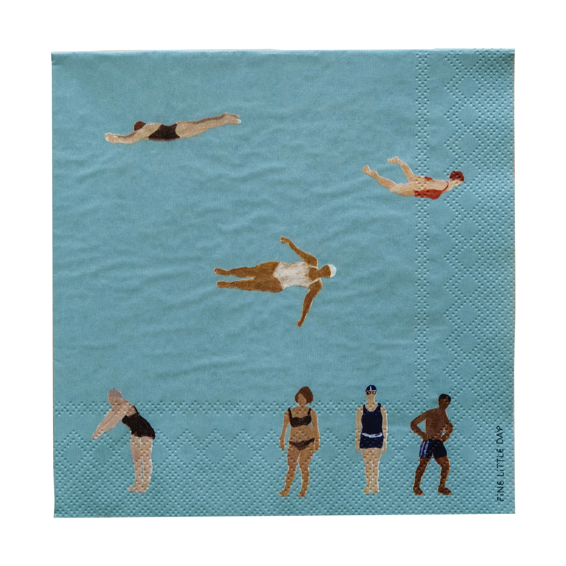Swimmers papirservietter 33x33 cm 25-pak, Flerfarvet Fine Little Day