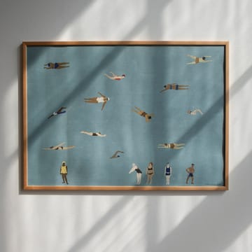 Swimmers plakat - Blue, 50x70 cm - Fine Little Day