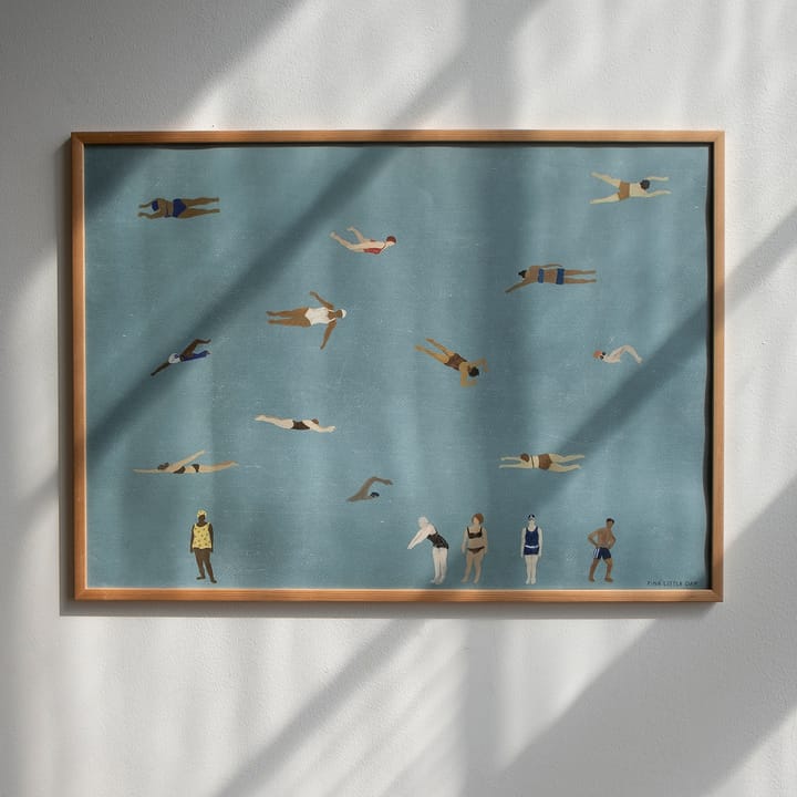 Swimmers plakat, Blue, 50x70 cm Fine Little Day