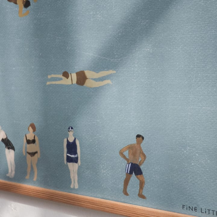 Swimmers plakat, Blue, 50x70 cm Fine Little Day