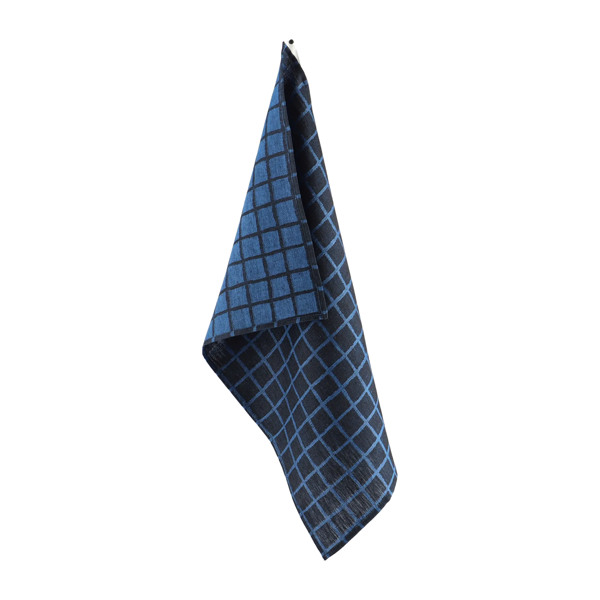 Ternet jacquardvævet viskestykke 47x70 cm, Blue-black Fine Little Day