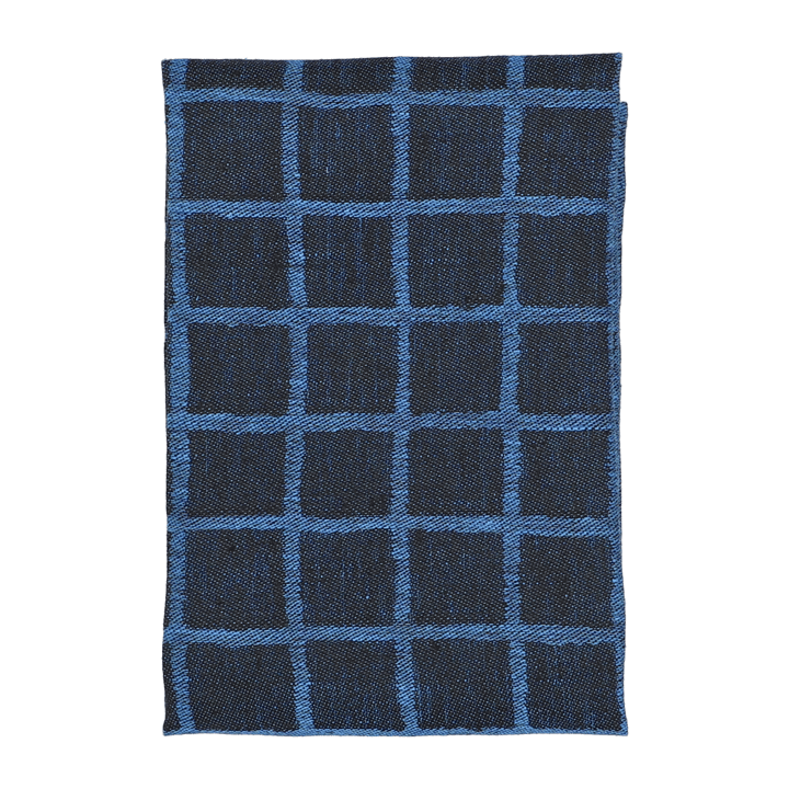 Ternet jacquardvævet viskestykke 47x70 cm - Blue-black - Fine Little Day