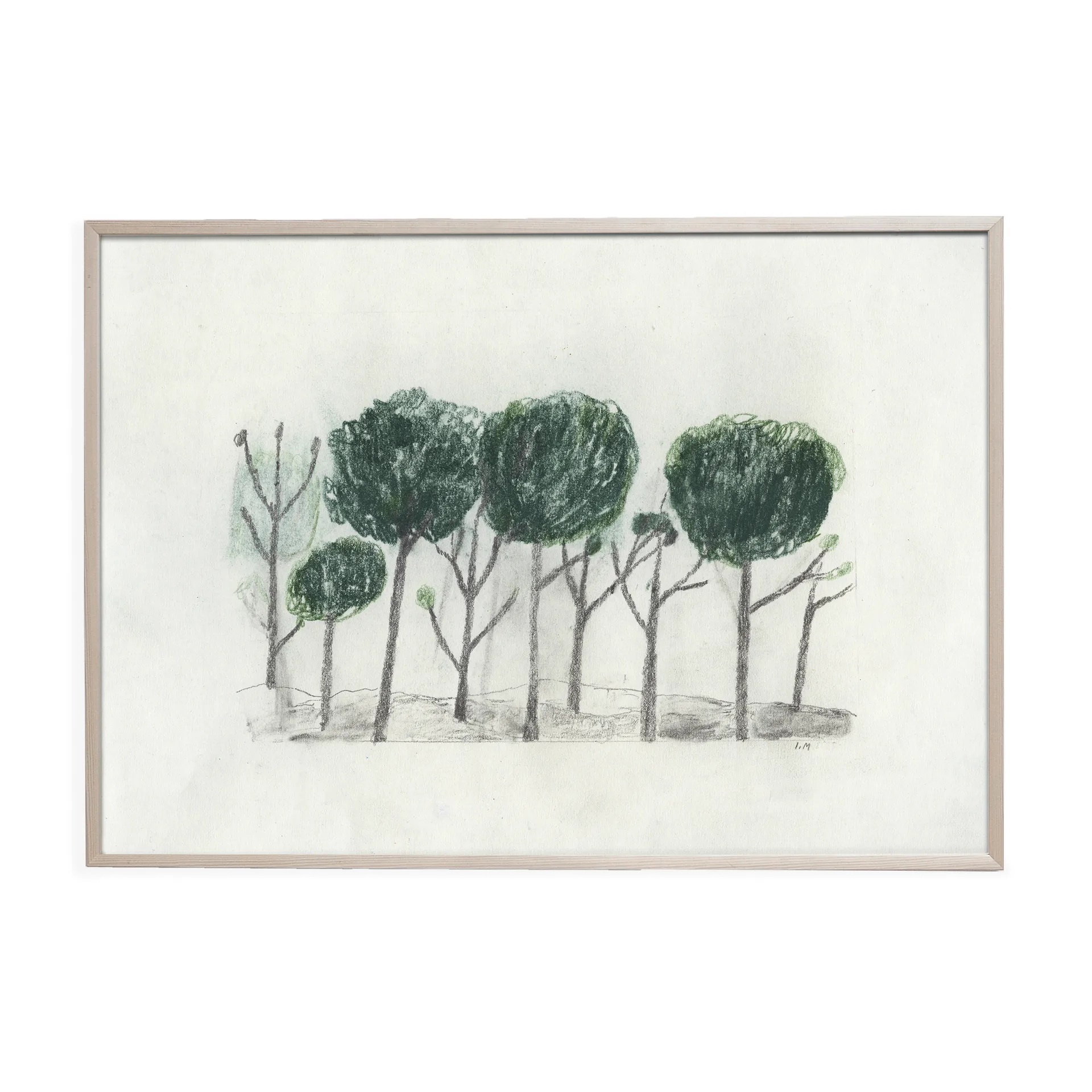 Trees plakat 50x70 cm, Sort/Offwhite Fine Little Day
