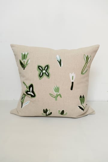 Tulip pudebetræk 48x48 cm - Nature-green - Fine Little Day
