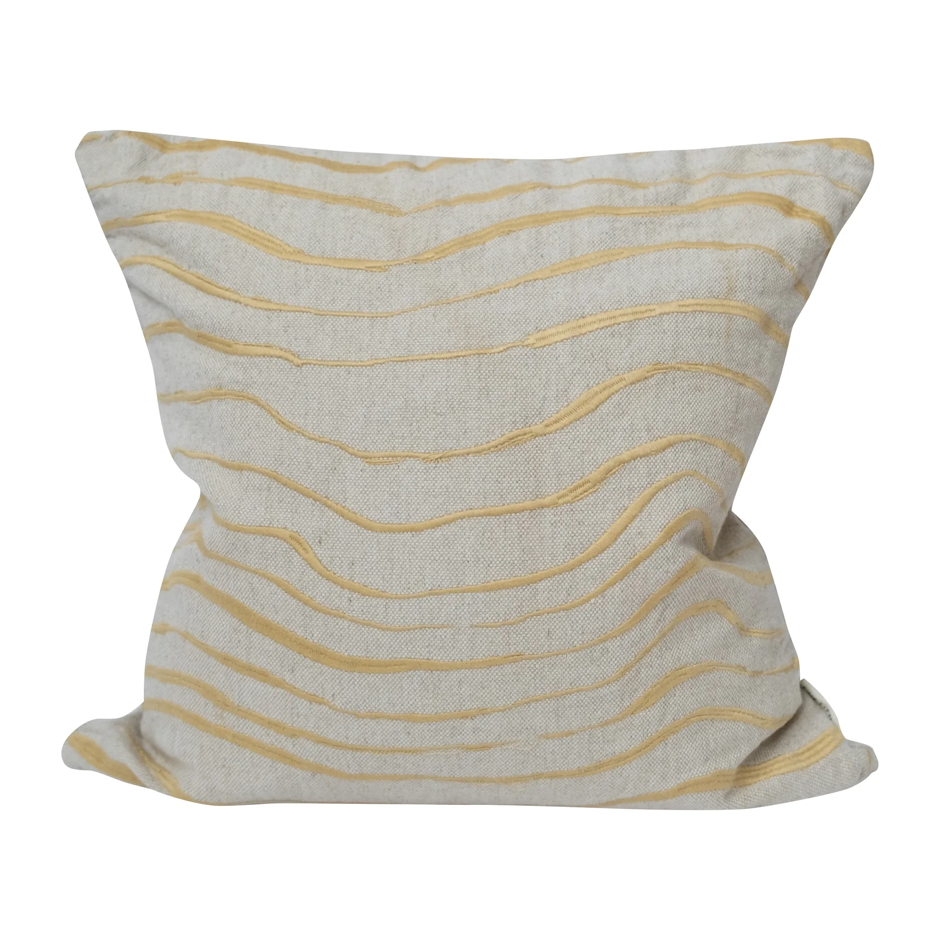 Våg pudebetræk 48x48 cm, Gul Fine Little Day