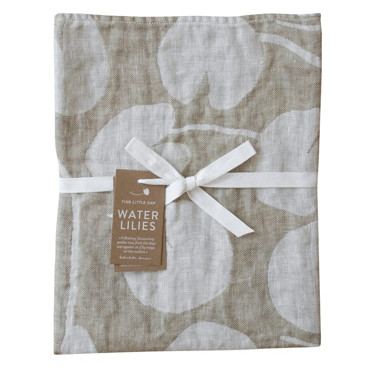 Water lilies badehåndklæde hør - Oliven - Fine Little Day