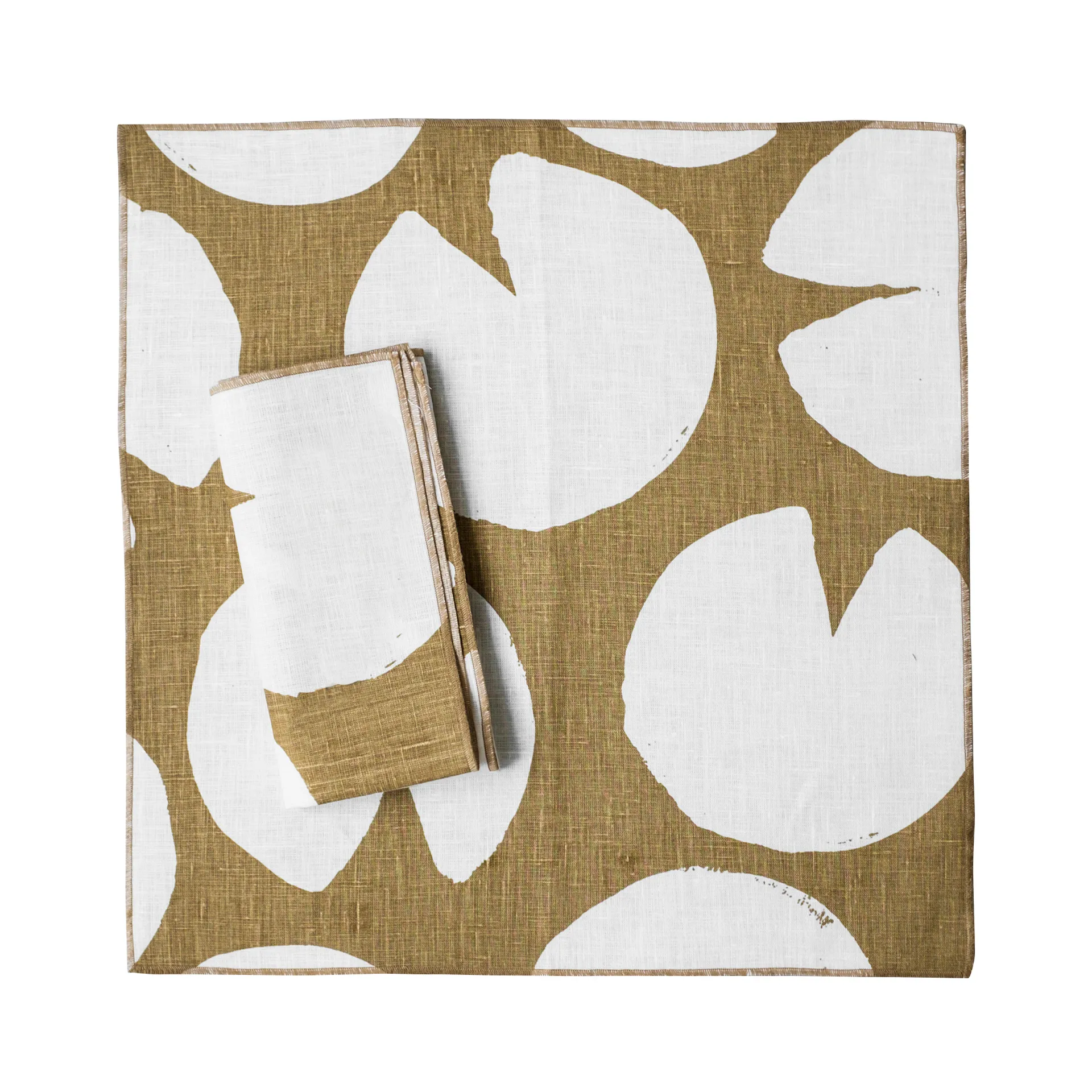 Water lilies hørservietter 2-pak, Mustard (gul) Fine Little Day