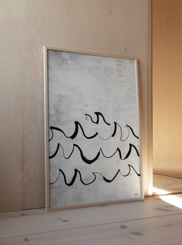 Wave plakat 50x70 cm - Sort/Hvid - Fine Little Day