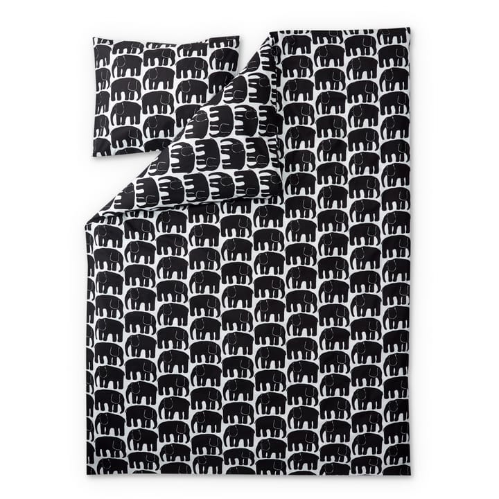 Elefantti sengetøj - sort-hvid - Finlayson