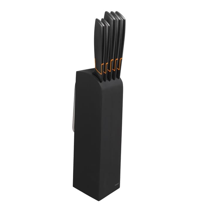 Edge knivblok med 5 knive, sort Fiskars