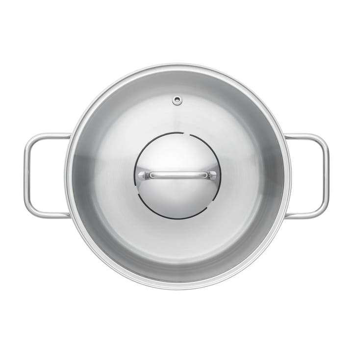 Fiskars gryde- &amp; kasserollesæt med glaslåg 3 dele - Rustfrit stål - Fiskars