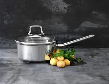 Fiskars gryde- & kasserollesæt med glaslåg 3 dele - Rustfrit stål - Fiskars